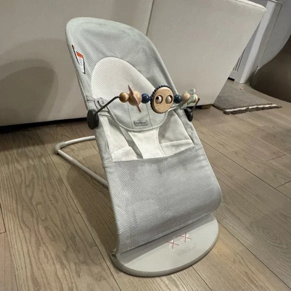 BabyBjorn Light Gray Bouncer with Toy Bar - Picture 8 of 9
